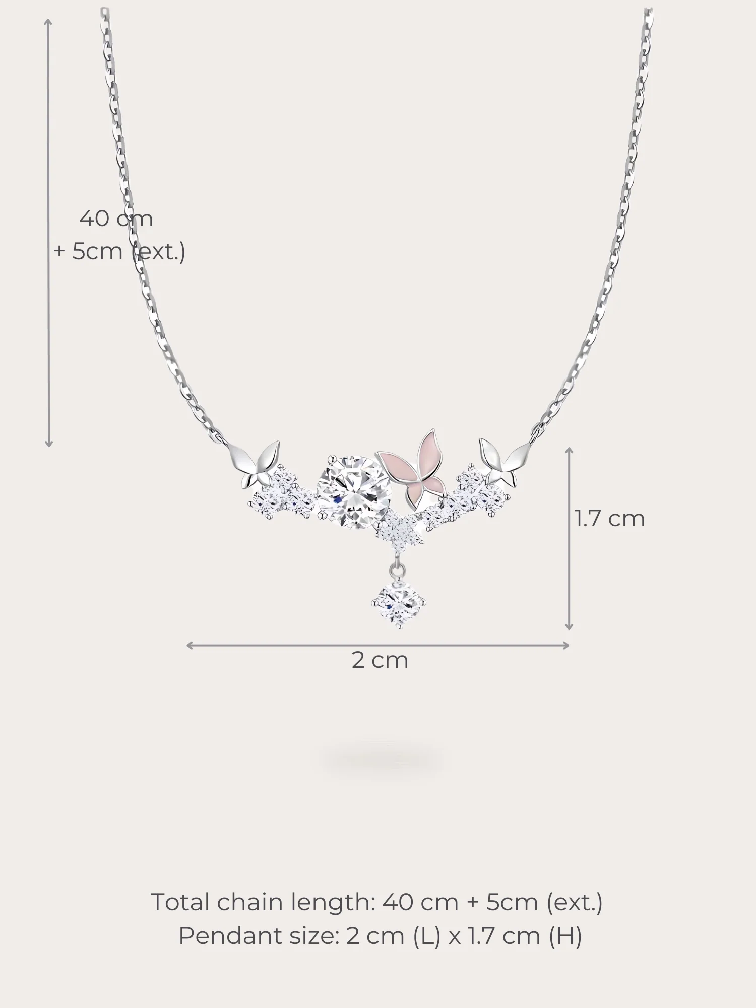 Aliana Butterfly Necklace - Image 3